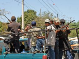 El grupo de autodefensa ha ofrecido su apoyo a las autoridades, pero no han tenido respuesta. ARCHIVO /