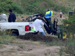 Los cuerpos se encontraban ya en huesos lo que indica que tenían entre 7 y 8 meses de haber sido asesinados. ARCHIVO /