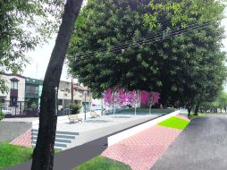 Proyección de la obra del Parque Lineal de Avenida Normalistas. El espacio será dotado con equipamiento deportivo, lúdico y recreativo.  /