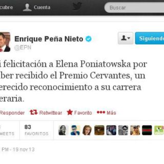 El Presidente felicita a Elena Poniatowska