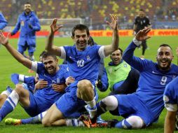 Grecia aplicó la experiencia y trató de manejar el partido hasta el final del mismo. EFE /