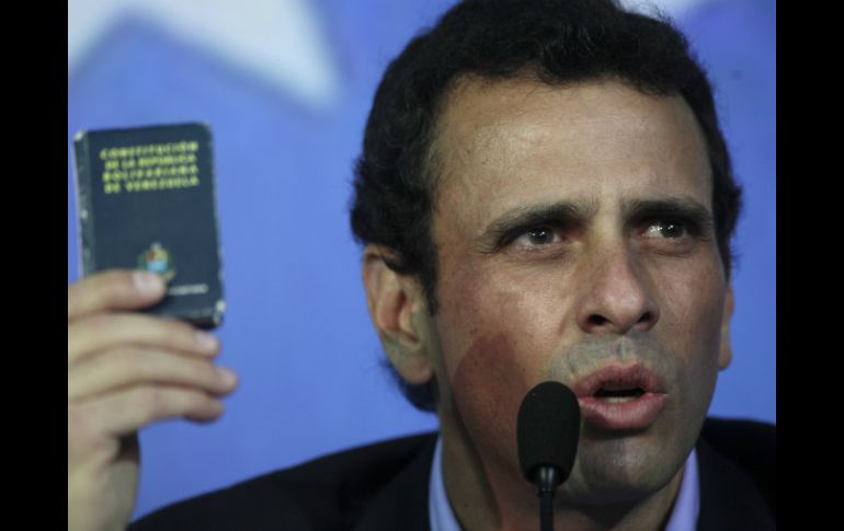 El líder opositor afirma que 'el madurismo es la destrucción del país' venezolano. ARCHIVO /