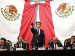El director general de Petróleos Mexicanos, Emilio Lozoya Austin, comparece ante la Comisión de Energía de la Cámara de Diputados. NTX /