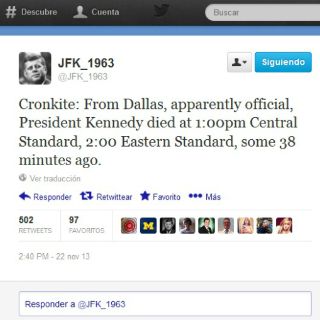 Recrean en Twitter asesinato de Kennedy