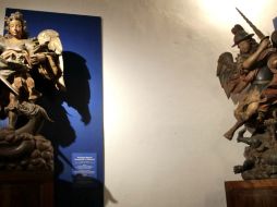 Imagen de dos obras jesuíticas expuestas en museos de Paraguay. EFE /