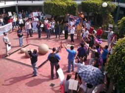 Hasta el momento, la manifestación se desarrolla en completa calma.  /