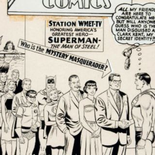 Subastan portada de cómic con Superman y JFK