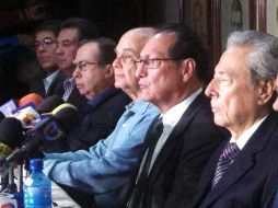 Socios del Atlas dieron conferencia de prensa para informar sobre la venta.  /