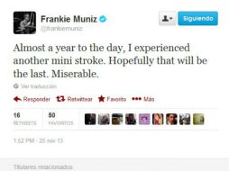 Hace justo un año que sufrió un accidente igual, del que salió librado sin problemas hasta hoy. FOTO: Twitter ESPECIAL /