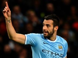 Álvaro Negredo marcó el tercer gol del equipo de Manchester. AFP /