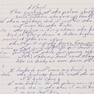 Subastarán manuscrito de canción de Bruce Springsteen