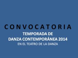 La propuesta coreográfica deberá tener una duración de 50 a 90 minutos. TOMADA DE PÁGINA OFICIAL INBA. ESPECIAL /