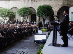 Aristóteles Sandoval refirió que el PED está alineado con los principios del Plan Nacional de Desarrollo. ESPECIAL /