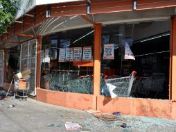 Vista de un establecimiento destruido tras la oleada de robos y saqueos en Córdoba. EFE /