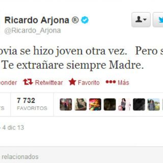 Madre de Ricardo Arjona muere
