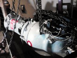 Esta es la pieza radiactiva robada con una fuente de cobalto 60. EFE /