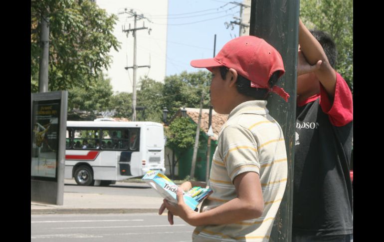 Informan que algunos niños vendían chicles, otros limpiaban parabrisas, otros hacían malabares y debían aportar parte de la ganancia. ARCHIVO /