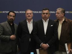 Ángel Gutiérrez, Ricardo del Valle, Jorge Verea y José Antonio Fernández, consejo directivo del Premio Jalisco de Periodismo.  /