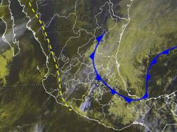 Prevén lluvias de fuertes a muy fuertes en el oriente y sureste del país a causa del frente. TOMADA DE @conagua_clima  /