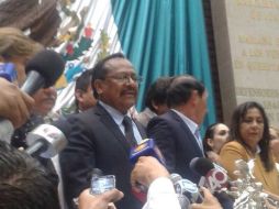 Alejandro Sánchez Camacho encabeza la toma de tribuna del PRD en la Cámara Baja. Foto: @DiputadosPRDmx. ESPECIAL /