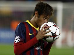 Neymar tuvo su primer triplete enfundado en la camiseta del Barcelona. AFP /