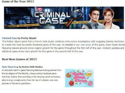 El juego 'Criminal Case' gana el primer lugar de la lista publicada por la red social Facebook. ESPECIAL /