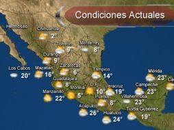 La temperatura máxima fue de 32 grados centígrados en Culiacán, Sinaloa y en Ixtapa Zihuatanejo, Guerrero. Foto: SMN. ESPECIAL /