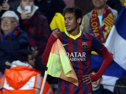 El brasileño se encuentra enrachado, ya que ha marcado cinco goles en los últimos dos encuentros del Barcelona. EFE /