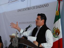 El mandatario señaló que se trabaja para atender cada una de las necesidades de Santa María del Oro. ESPECIAL /