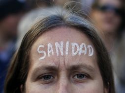 La marcha finalizó en la Puerta del Sol, donde los convocantes a la marcha leyeron un manifiesto. AP /