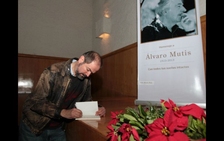 Juan Villoro durante un Coloquio en Homenaje a Álvaro Mutis. NTX /