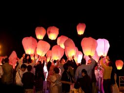 Los globos participaron este año en el Primer Festival Internacional de las Luces. ARCHIVO /