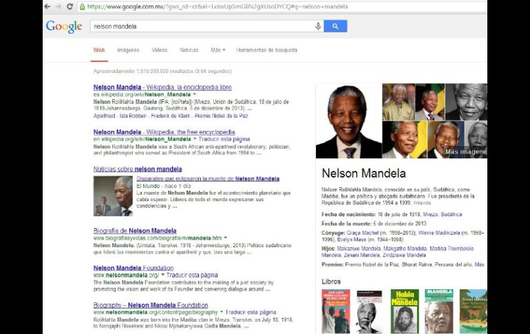 La partida de Madiba fue lo más ''googleado'' en estos últimos doce meses. ESPECIAL /