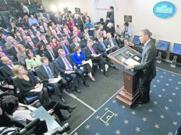 Durante la última conferencia de prensa del año, Obama aseguró que su prioridad para 2014 será la aprobación de la reforma migratoria. AP /