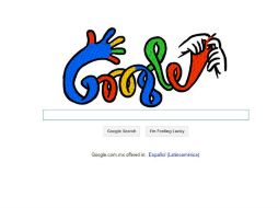 El 'doodle' representa la imagen de unas manos que tejen una bufanda. ESPECIAL /