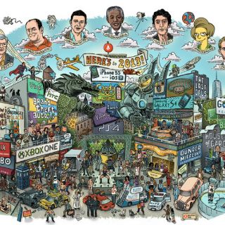 Reúnen lo más importante del 2013 en una caricatura