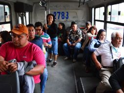 Aspecto del interior de un autobús público.  /