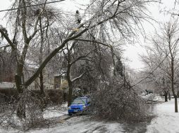 La tormenta de hielo ocasionó la caída de multitud de líneas de alta tensión. EFE /