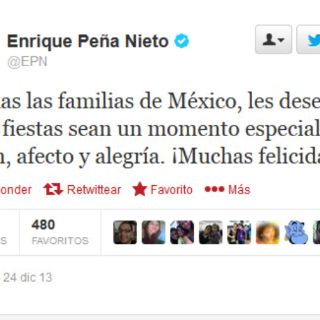 Peña Nieto manda felicitación por fiestas decembrinas