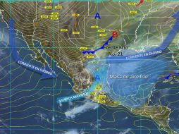 Para este viernes se esperan precipitaciones en gran parte del territorio de Tabasco. Tomada de Twitter @conagua_clima. ESPECIAL /