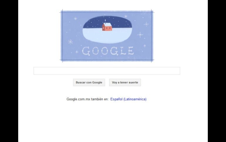 En la imagen aparece un paisaje nevado en el que se ubica una casa color rojo en la mitad de una noche estrellada. ESPECIAL /