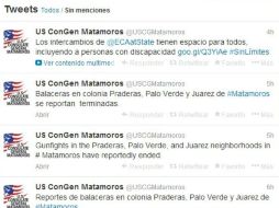 Imagen de la cuenta de Twitter donde el consulado informó de los enfrentamientos. ESPECIAL /