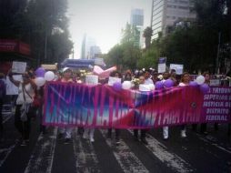 La caminata exige que la joven sea liberada, comentan que los peritajes del supuesto violador fueron alterados. Twitter: @Tania_Mafalda ESPECIAL /