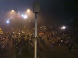 Con esta acción, suman ya seis palacios municipales que están bloqueados en diversas partes del estado, foto de @EdgarLafitte. ESPECIAL /