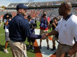 Bill O'Brien (izquierda) proviene del banquillo de Penn Strate, equipo al que dirigió por dos años.  /