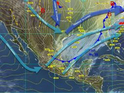 El frente frío 23 entrará en proceso de disipación el sábado, sin embargo, persistirá el ambiente frío. TOMADA DE @conagua_clima  /