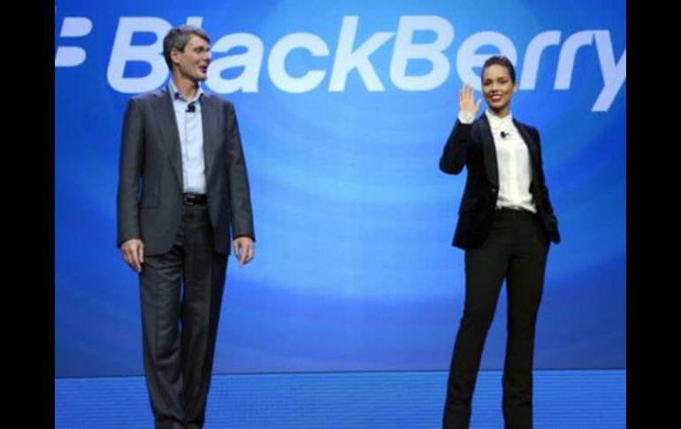 Alicia Keys, el 30 de enero de 2013, cuando Blackberry anunció su fichaje, un nuevo sistema operativo y dos smartphones. ARCHIVO /