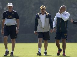 José Luis Trejo (C) dice que en Pumas irán paso a paso para lograr el objetivo de llegar a la liguilla del Clausura 2014. ARCHIVO /