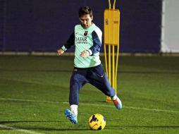 Messi regresó el jueves a Barcelona y se entrena ya con el grupo. EFE /