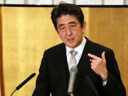 El primer ministro de Japón durante una conferencia de prensa el día de hoy en Ise. ARCHIVO /